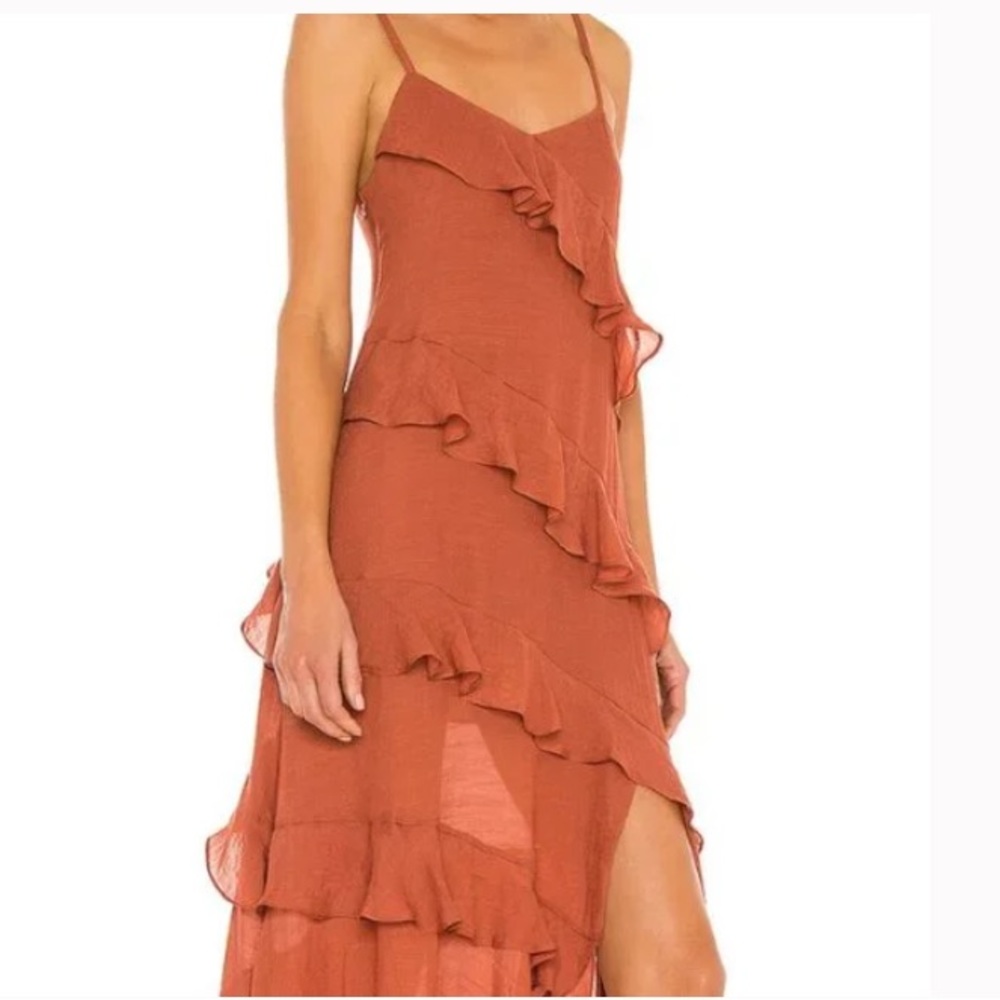 Nordstrom x Minkpink Leah Midi Dress in Masala NWT